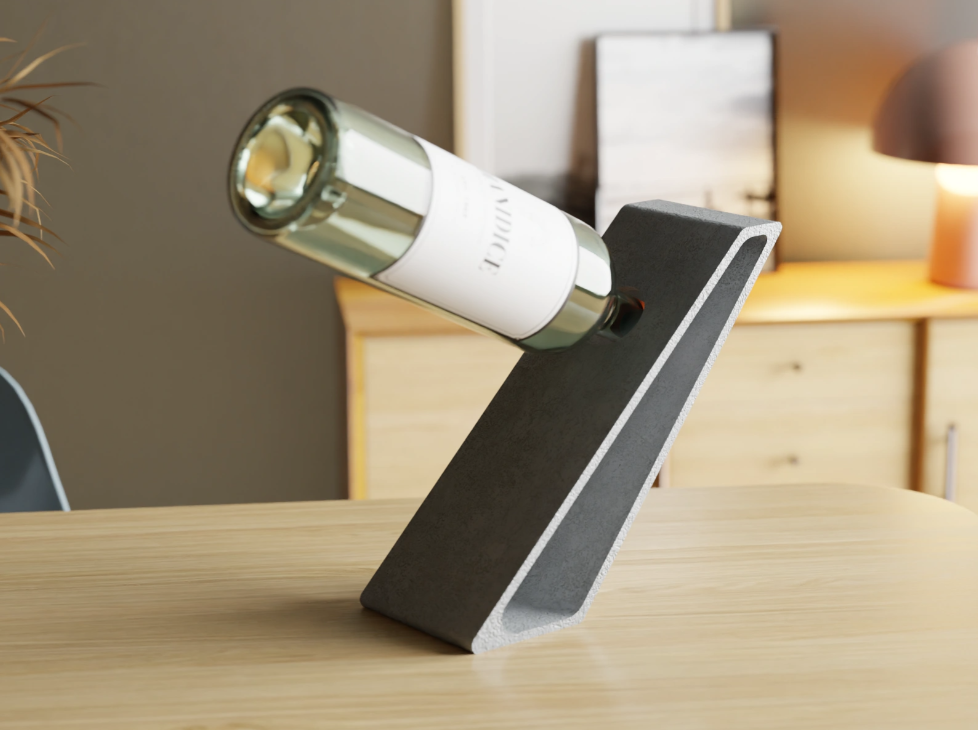 Gravity-Defying Wine Holder